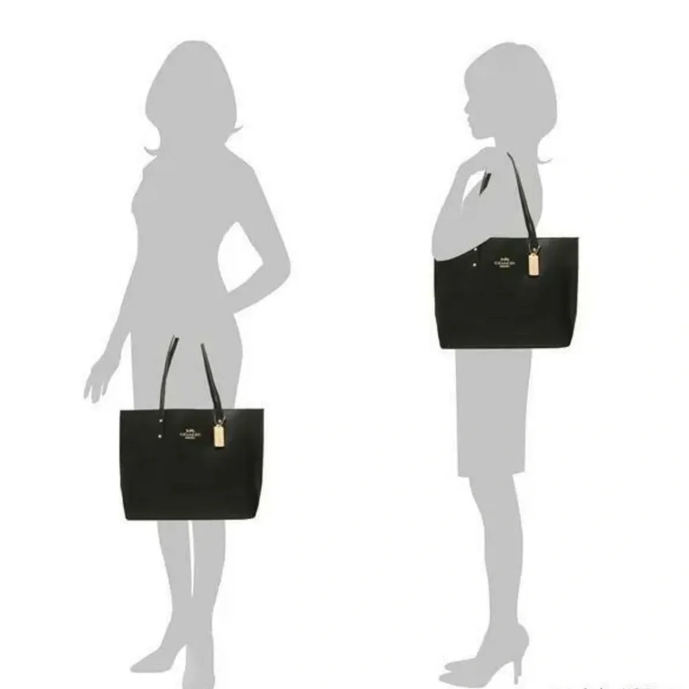 COACH tote Bag Black Leather